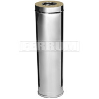 Сэндвич труба для дымохода L=1м (НЕРЖ-430/0,5-ОЦИНК/0,5) d-150/210 (Ferrum GS-Z) Сэндвич труба для дымохода L=1м (НЕРЖ-430/0,5-ОЦИНК/0,5) d-150/210 (Ferrum GS-Z)