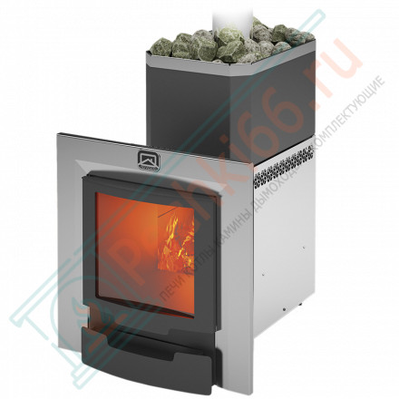 Печь для бани Русь 12 ЛНЗП Панорама ПРОФИ (Теплодар) до 12 м3