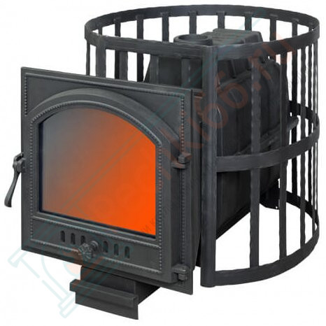 Чугунная печь для бани ПароВар 22 сетка-ковка К505 (FireWay) до 24 м3 в Краснодаре