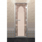 Стеклянная дверь DoorWood «Хамам Восточная Арка Бронза матовая» 200х80 (по коробке)