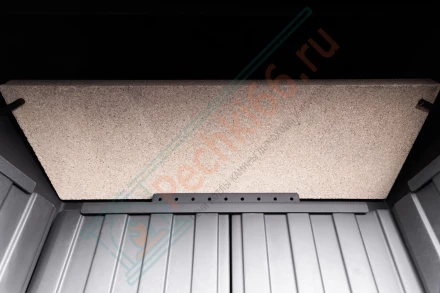 Каминная топка Экокамин Альфа 800 KВ с контргрузом черный шамот