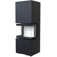 Печь-камин Intra xms c ver. compact 1, черная (Defro-Home) 8кВт