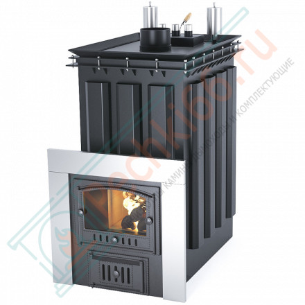 Печь для бани Домна-45К в змеевике (ИзиСтим)