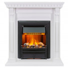 Каминокомплект Orlean - Белый дуб с очагом Brookline Black