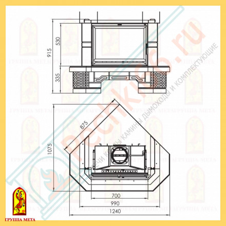 Облицовка Акцент 700, серо-белый (Мета)