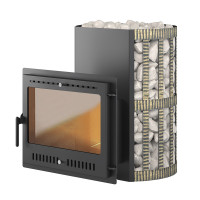 Печь для бани Скиф 22 (Панорама) Ковка 2022 (Везувий)