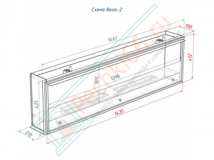 Биокамин Фаер Бокс Вега-2 портальный (LuxFire)
