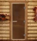 Дверь для бани и сауны Престиж лайт бронза матовая, 1900х700 по коробке (DoorWood) в Краснодаре