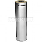 Сэндвич труба для дымохода L=1м (НЕРЖ-430/0,8-ОЦИНК/0,5) d-115/200 (Ferrum HF-Z)