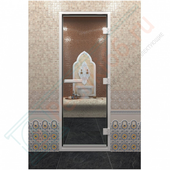 Стеклянная дверь DoorWood Хамам Прозрачное 1900х800 (по коробке) в Краснодаре