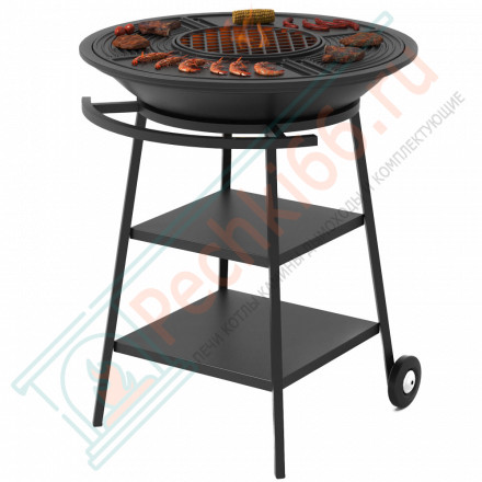 Чугунный Fantastic Grill Везувий Ø 700 (чаша+подставка+плита Gurman Ø700+крышка)
