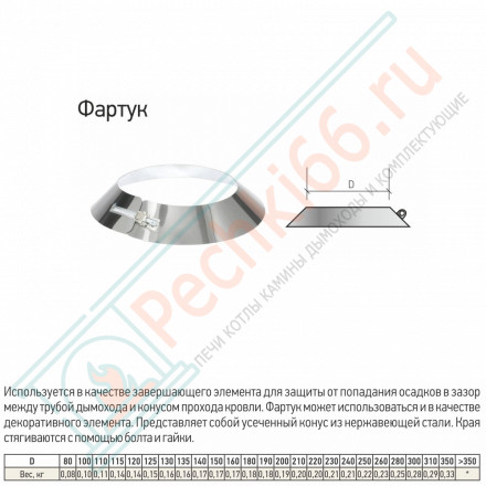 Фартук (430-0,5) d-120/200 (ТиС)