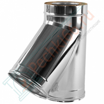 Тройник 45° V50R с изол (AISI-321/0,8-AISI-304/0,5) d-115/215 (Вулкан-Cerablanket)