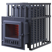 Чугунная печь для бани Гефест GFS-ЗК 25 (М) в сетке (ТехноЛит)