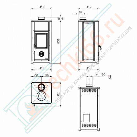 Печь TEA, цвет белый (La Nordica)