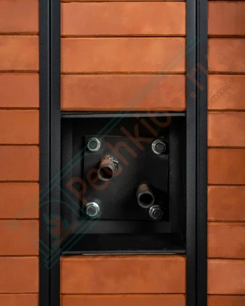 Печь для бани из нержавеющей стали № 06МКН-18 в готовой кирпичной облицовке (Тройка) до 18 м3