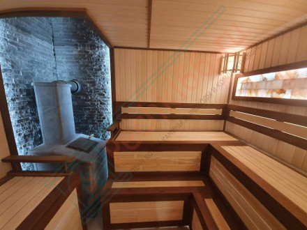 Чугунная печь для бани Комплект GFS ЗК 18 (М) Президент 850/50 Талькохлорит (ТехноЛит)