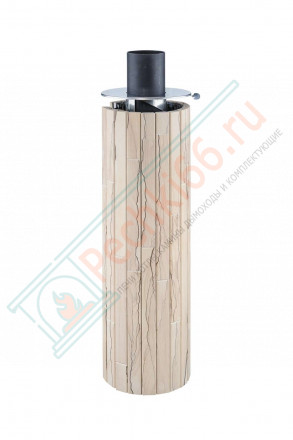 Дымоход - экономайзер Окаменевшее дерево наборный, d-115, L=1000 мм (Feringer)