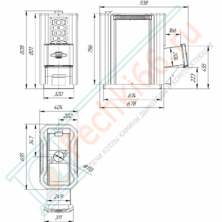 Печь для бани Сахара-24 ЛКП (2.0), с парообразователем (Теплодар)