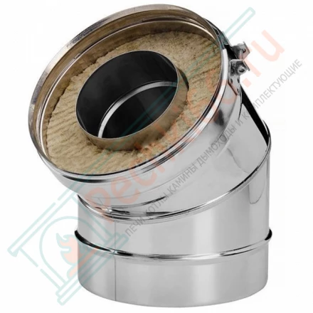 Отвод 45° V50R с изол (AISI-310S/0,8-AISI-304/0,5) d-115/215 (Вулкан-Cerablanket)