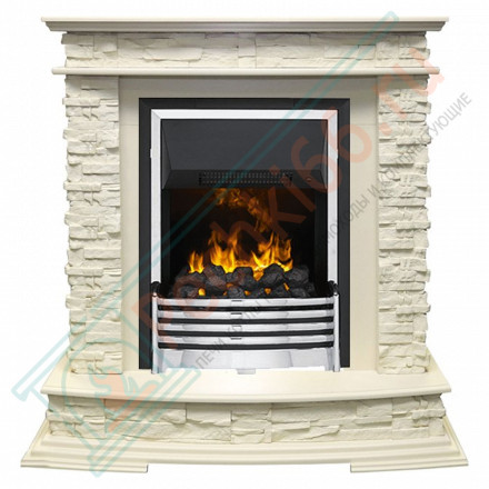 Каминокомплект Luzern - Слоновая кость с электрическим очагом Flagstaff