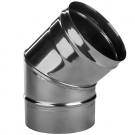 Отвод 45° без изол (НЕРЖ-321/0,5) d-130 (Дымок-Lux)