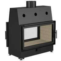 Каминная топка Double 90x51, туннель, футеровка вермикулит (ECHA-TECH) 15 кВт