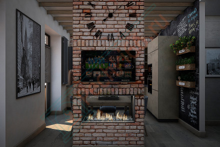 Встраиваемый биокамин Lux Fire Сквозной 1710 M