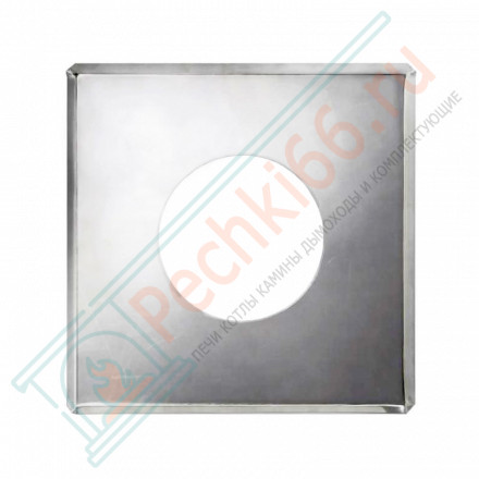 Фланец 600x600 на трубу с изол (НЕРЖ-430/0,5) d-130/210 (Дымок)