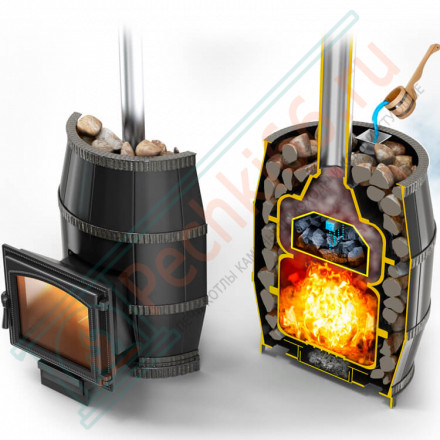 Чугунная банная печь Русский пар 18 (240) (Везувий)