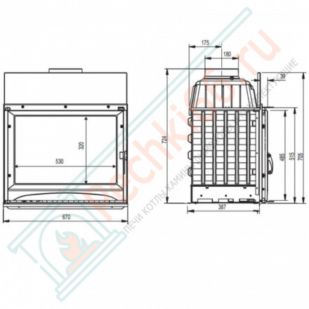 Каминная топка Astra 2 (Supra)