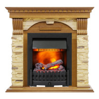 Электрокаминокомплект Dublin - Дуб / Сланец с очагом Danville Black FB2