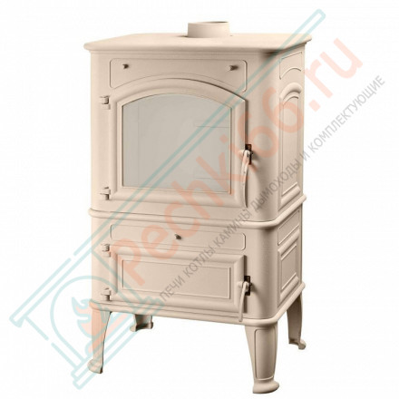 Чугунная печь-камин LCI Canaria LUX, Бежевый (Liseo Castiron) до 240 м3