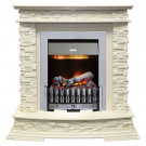 Каминокомплект Luzern - Слоновая кость с электрическим очагом Danville Chrome FB2