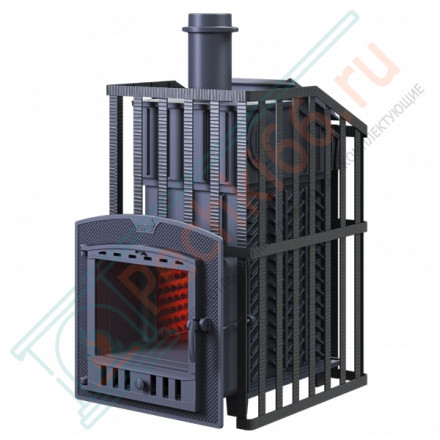 Чугунная печь для бани Гефест GFS-ЗК Ураган 25 (П)2 (ТехноЛит)
