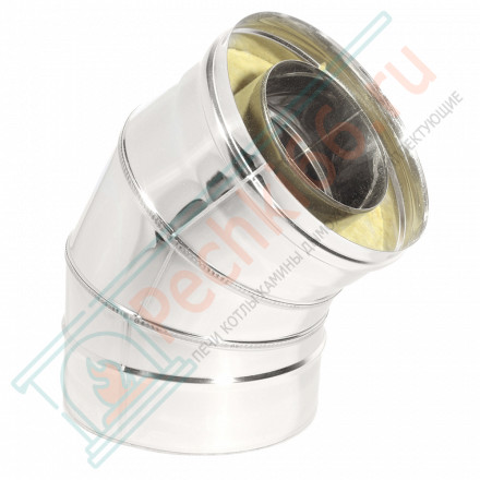 Отвод Термо 45° ОТ-Р (304-0.8/304) d-130/230 (ТиС Стандарт)