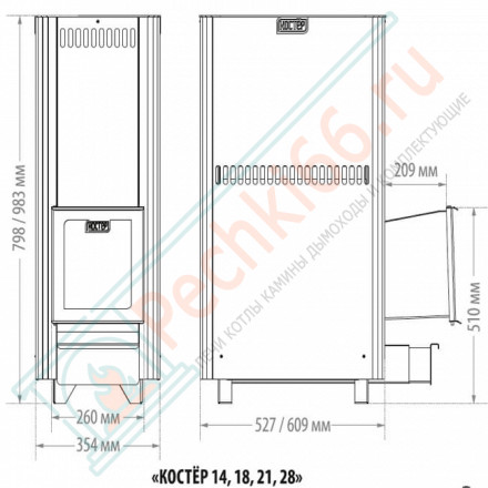 Печь для бани Костёр 18 (Костёр) до 18 м3