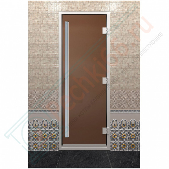 Стеклянная дверь DoorWood «Хамам Престиж Бронза матовая» 2000х800 мм в Краснодаре