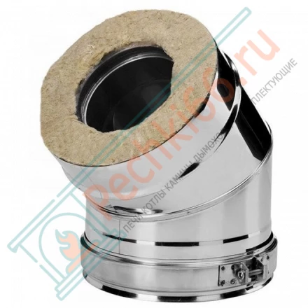 Отвод 45° V50R с изол (AISI-310S/0,8-ОЦИНК-RAL/0,5) d-150/250 (Вулкан-Cerablanket)