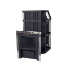 Печь для бани Сибирь с закрытой каменкой панорамная дверца (НМК) Печь для бани Сибирь с закрытой каменкой панорамная дверца (НМК)