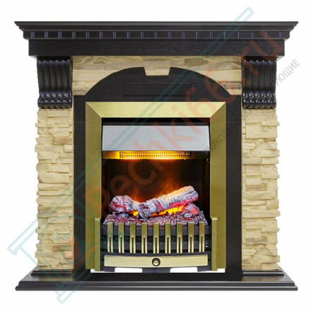 Электрокаминокомплект Dublin - Венге / Сланец с очагом Danville Antique Brass FB2