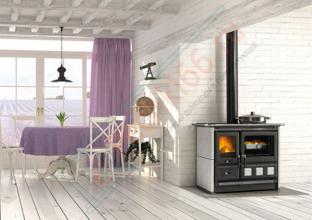 Печь с варочной поверхностью Rosa Maiolica XXL, цвет бордовый (La Nordica)