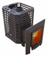 Печь для бани Пегас-26 Next сетка, дверца со стеклом, закрытая каменка Премиум (Pegas)