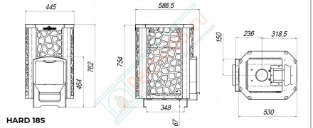 Печь для бани Hard 20S Хохлома (Сталь-Мастер)