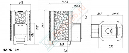 Печь для бани Hard 20M Хохлома (Сталь-Мастер)