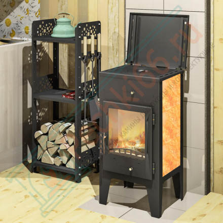 Печь-камин Пехорка 6 с плитой (Мета) до 120 м3